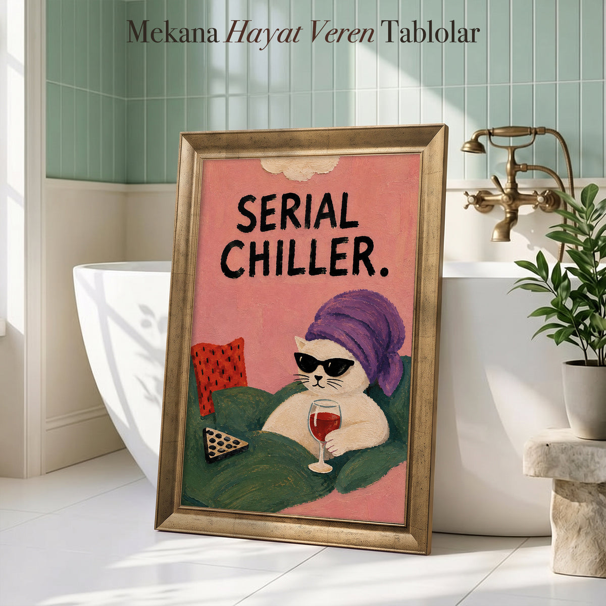 Serial Chiller Kedi – Mizahi Modern Kanvas Tablo