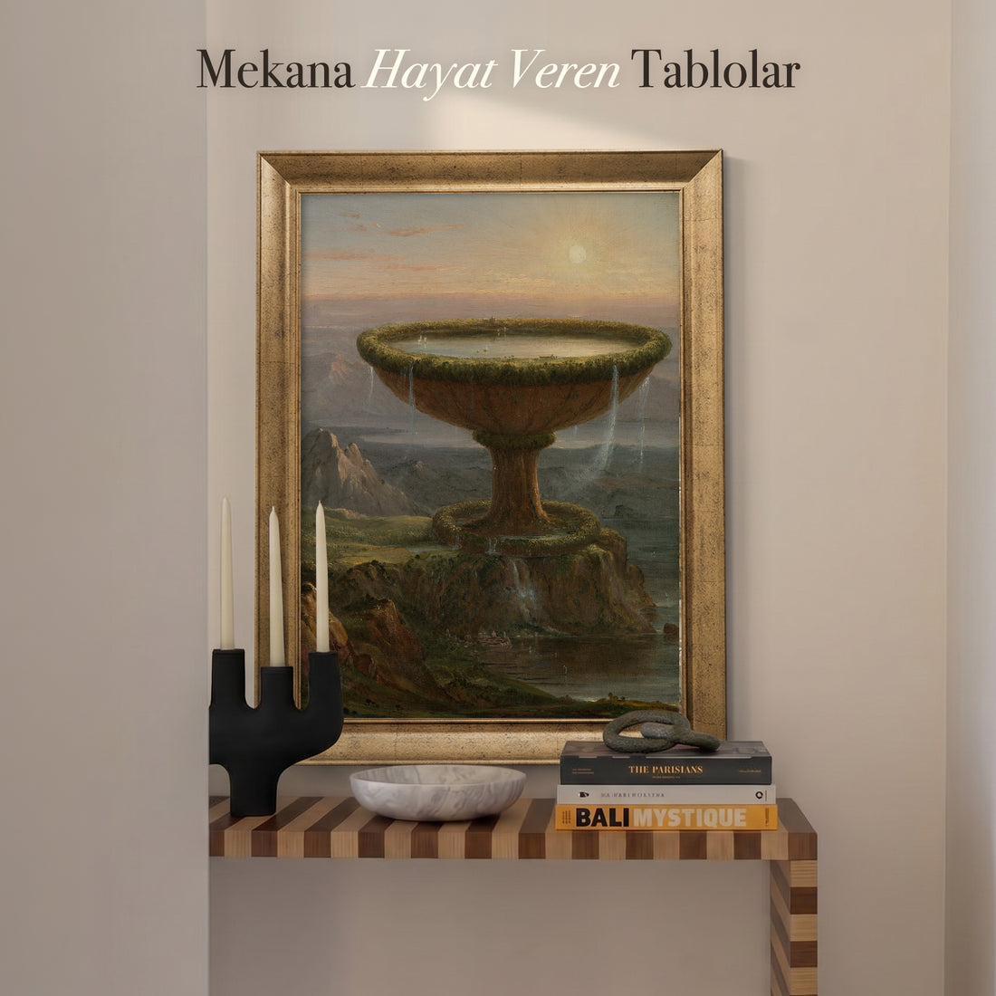 Thomas Cole – The Titan’s Goblet (Titan’ın Kadehi) | Çerçeveli Kanvas Tablo