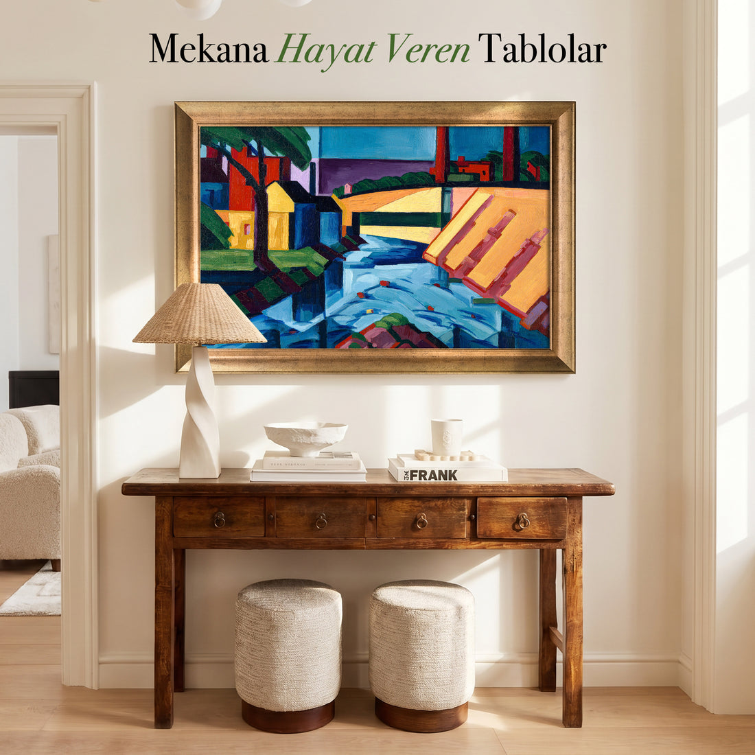 Oscar Bluemner – Evening Tones (Akşam Tonları) | Çerçeveli Kanvas Tablo