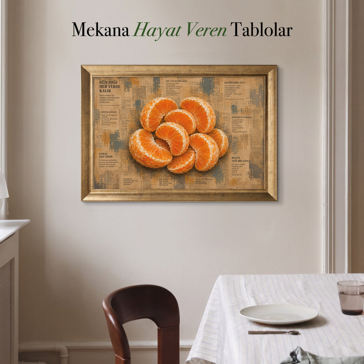 Mandalina Dilimleri – Mutfak Kanvas Tablo
