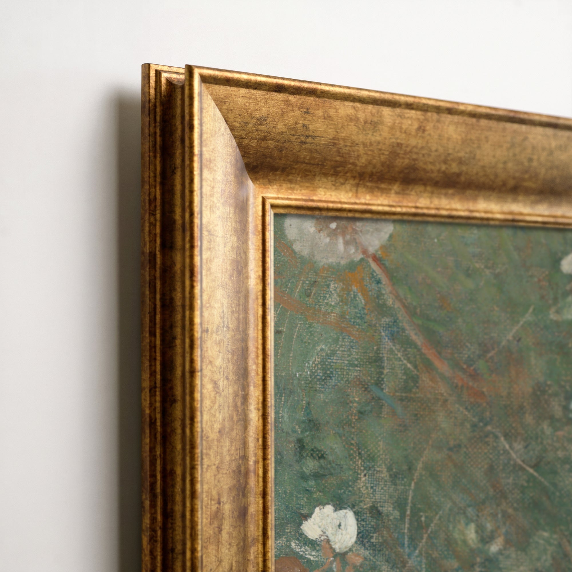 Yeşil Çiçek Bahçesi Poster – Vintage Floral Dekoratif Duvar Posteri
