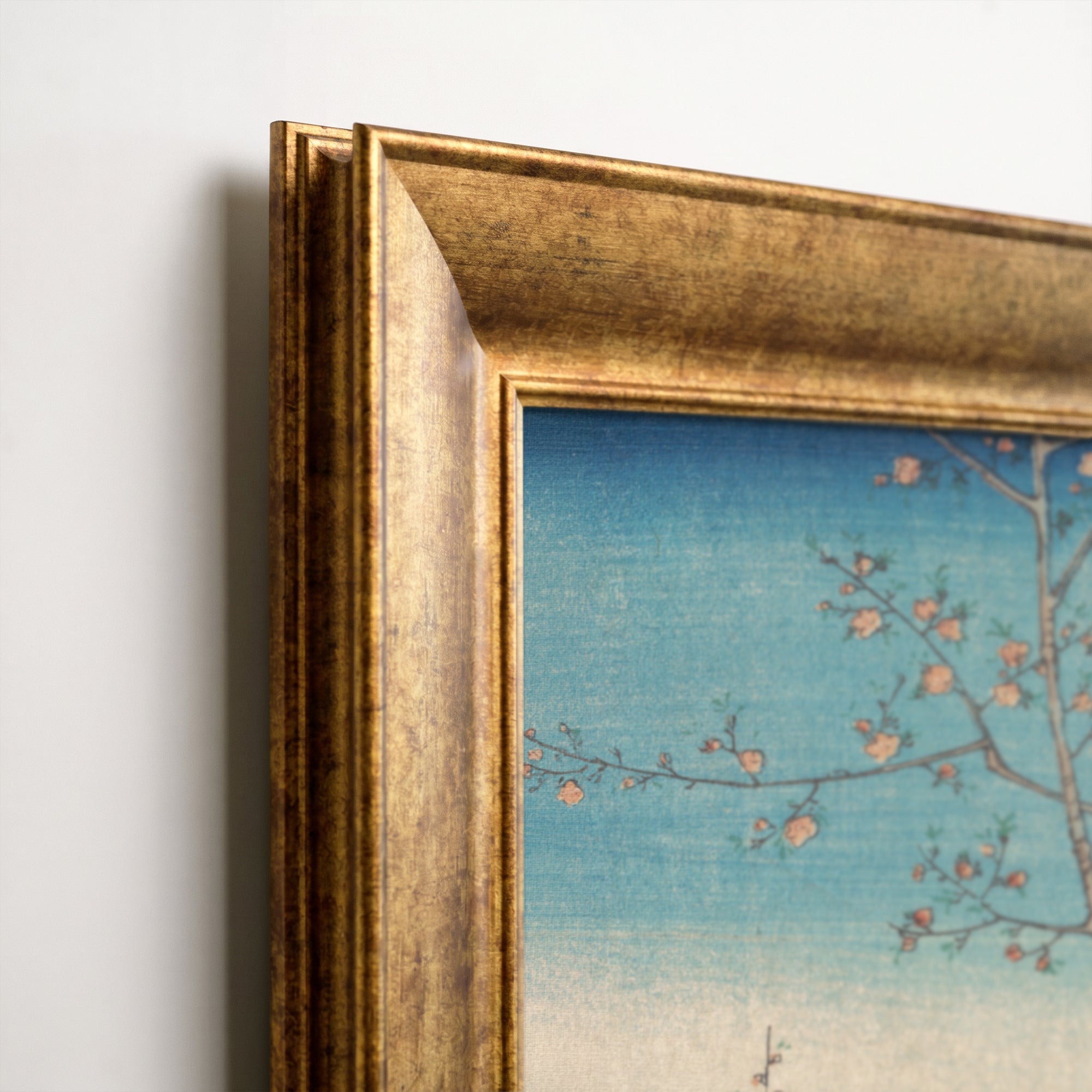 Fuji Dağı ve Sakura Ağaçları Poster – Japon Sanatı Temalı Vintage Duvar Posteri