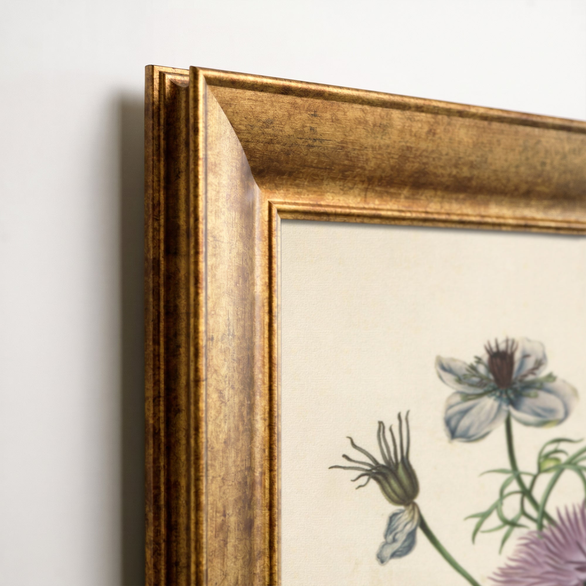 Vintage Kır Çiçekleri Kanvas Tablo – Botanik Buket Dekoratif Duvar Tablosu