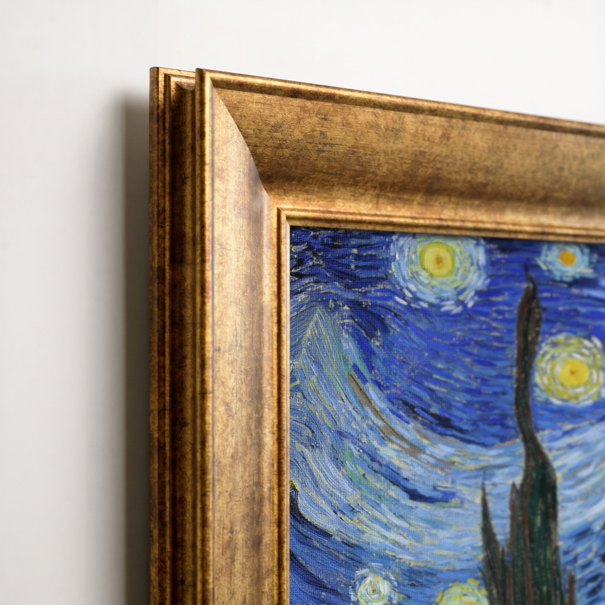 Vincent van Gogh – Yıldızlı Gece (1889) | Çerçeveli Duvar Tablosu