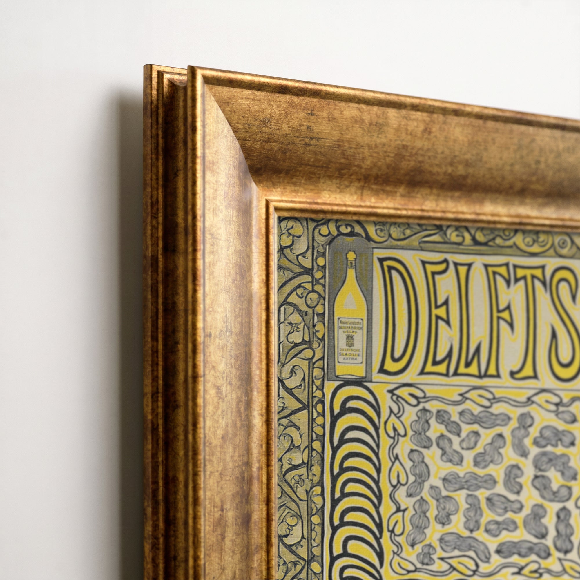 Deutsche Slivovitz Vintage Poster – Art Nouveau Kadın Figürlü Dekoratif Duvar Posteri