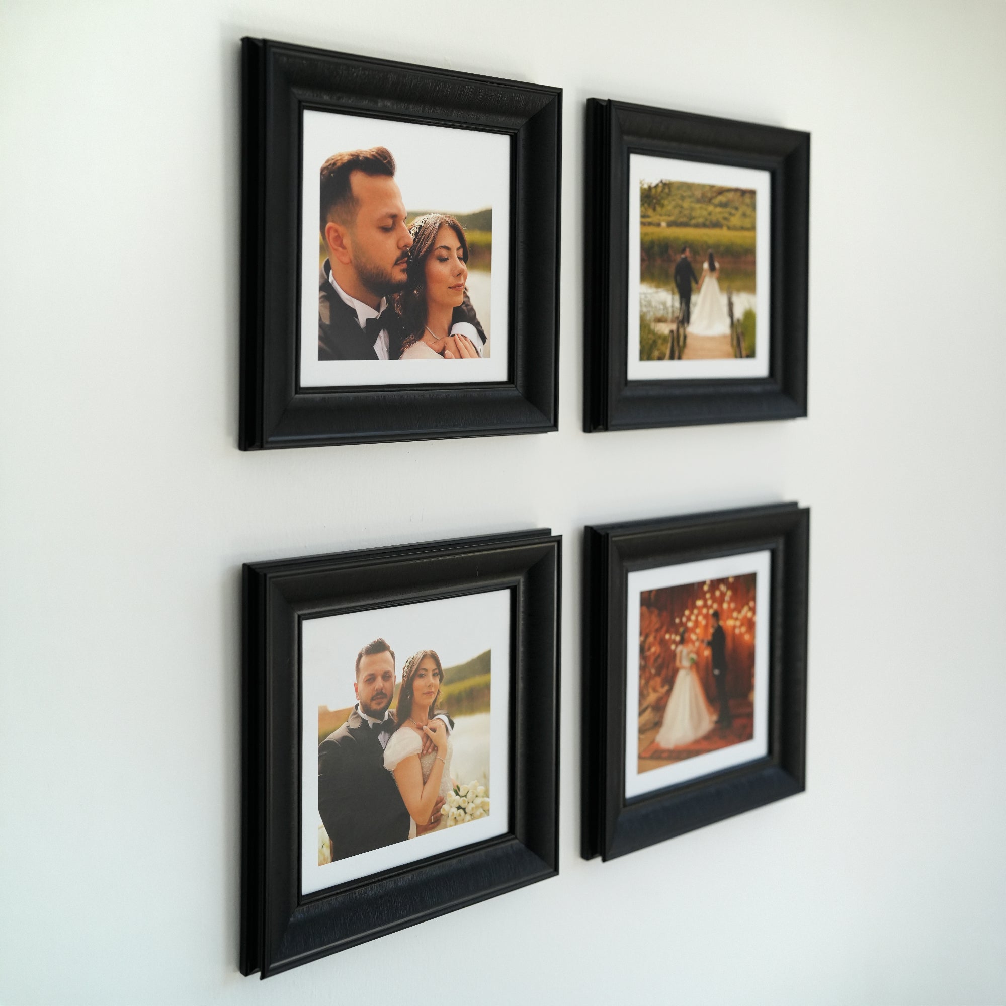 "Güzel Anılar Köşesi" Kişiye Özel Siyah Çerçeveli Fotoğraf Kolajı Seti